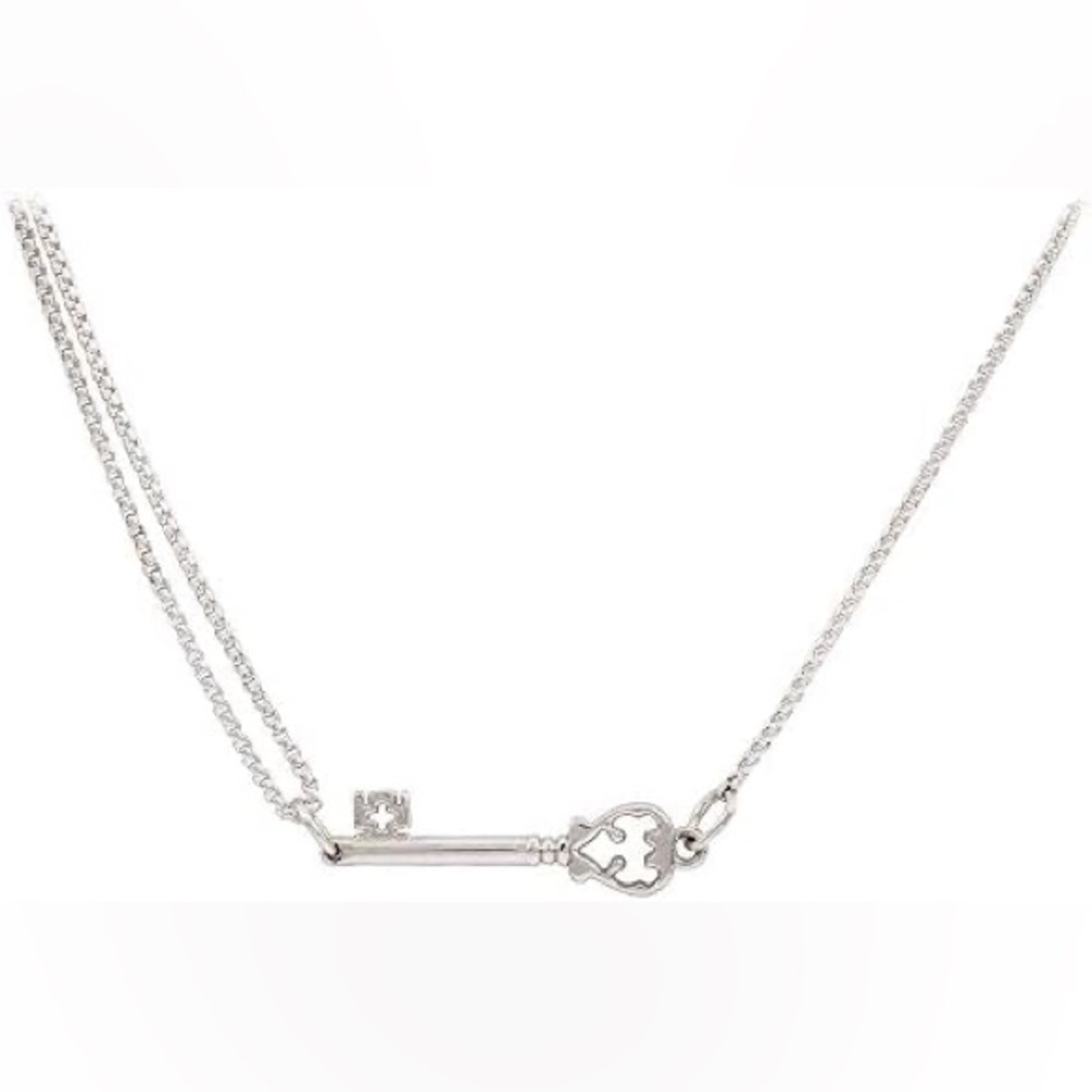 ALEX AND ANI Skeleton Key Pull Chain Necklace